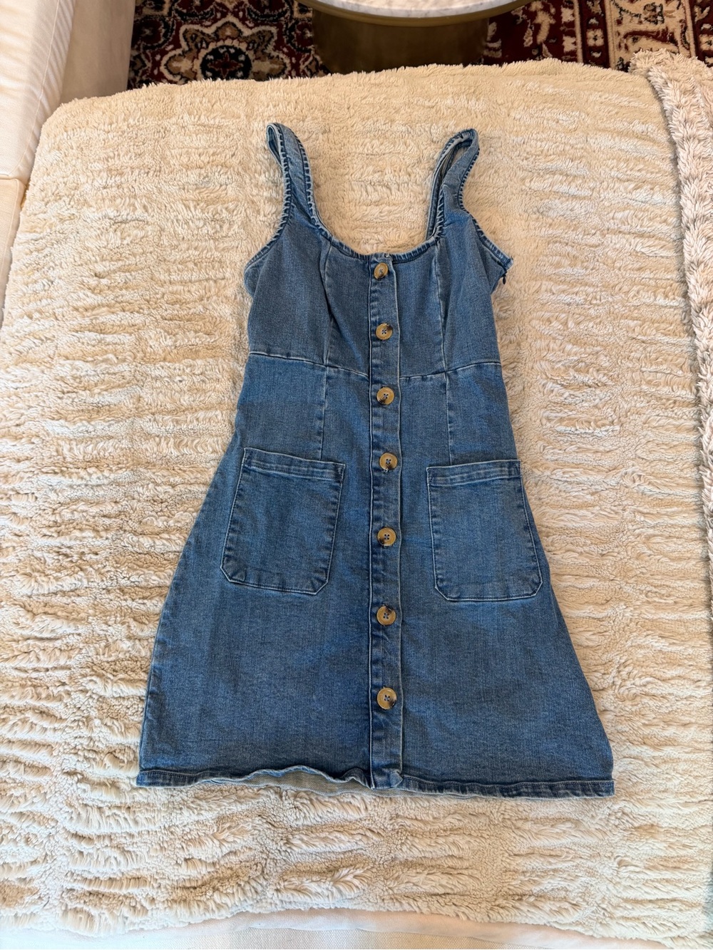 Show Me Your Mumu Button-Front Denim Mini Denim Dress - Blue - Picture 2 of 4